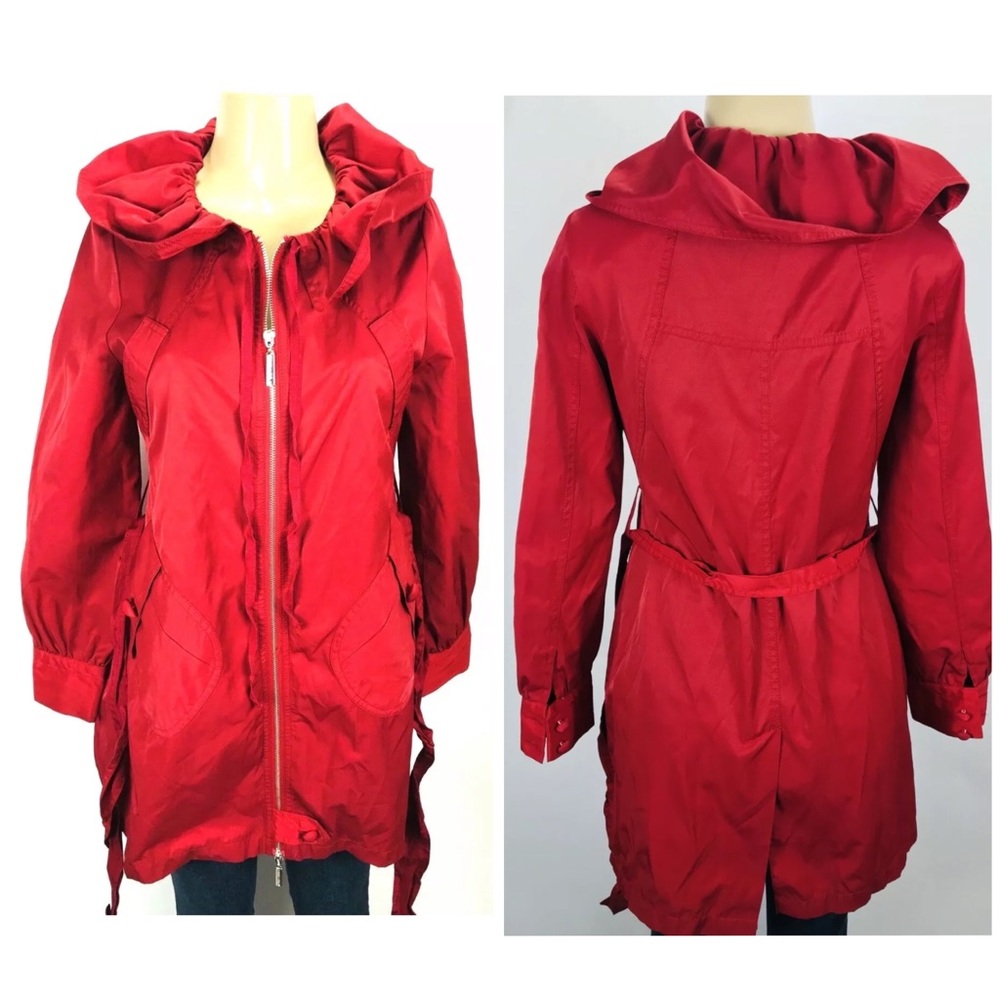 Vertigo Paris Trench Coat Raglan Drawstring Collar